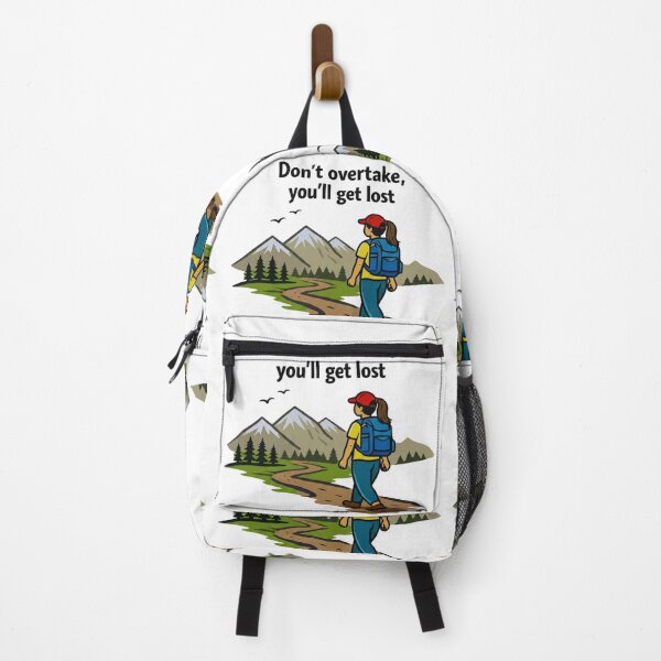 Item preview, Don’t Overtake, You’ll Get Lost – Minimalist Female Hiking Humor Design designed and sold by GabeMountainArt.