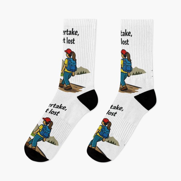 Item preview, Don’t Overtake, You’ll Get Lost – Minimalist Female Hiking Humor Design designed and sold by GabeMountainArt.