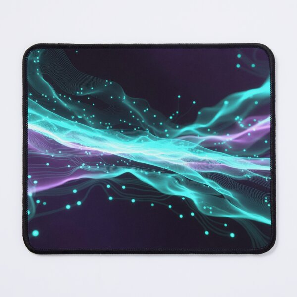 Item preview, Cyan Purple Flowing Energy Waves designed and sold by IntelliMindDesigns.