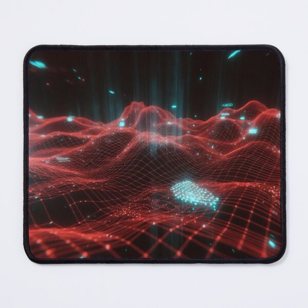 Item preview, Crimson Neon Perspective Cyber Grid designed and sold by IntelliMindDesigns.