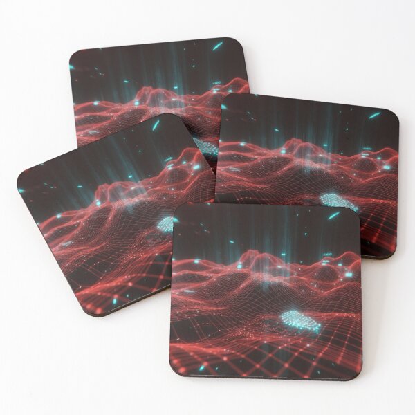 Item preview, Crimson Neon Perspective Cyber Grid designed and sold by IntelliMindDesigns.