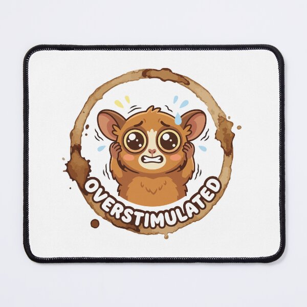 Item preview, Overstimulated Tarsier Funny Coffee Stain Kawaii designed and sold by Arc2020.