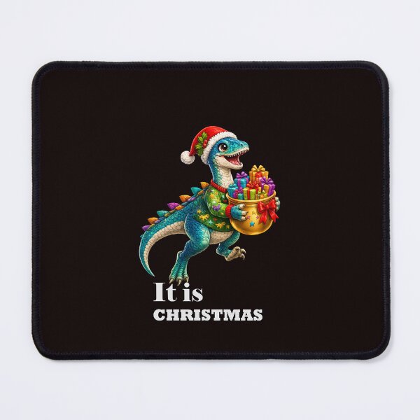 Item preview, Christmas Velociraptor with Gift Pot designed and sold by annenambiro.