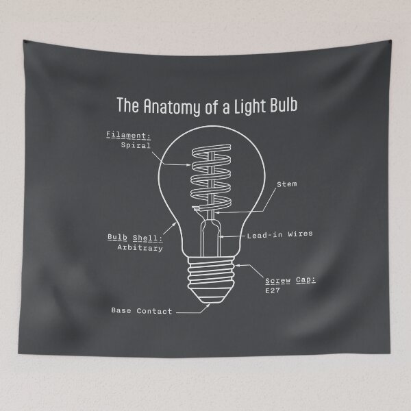 Item preview, Monochrome Edison Spiral Bulb Anatomy Art designed and sold by drTerrens.
