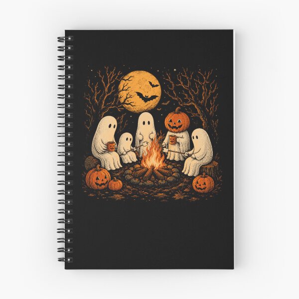 Item preview, Cute Ghost Campfire Gathering Vintage Halloween Night designed and sold by Moizento.