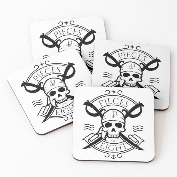 Item preview, Pieces of Eight Logo Black and White designed and sold by Pieces of Eight LARP.