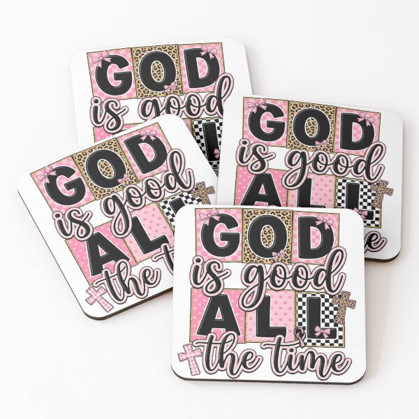 Item preview, God Is Good All The Time Trendy Pink Leopard Christian Faith designed and sold by raedattia.