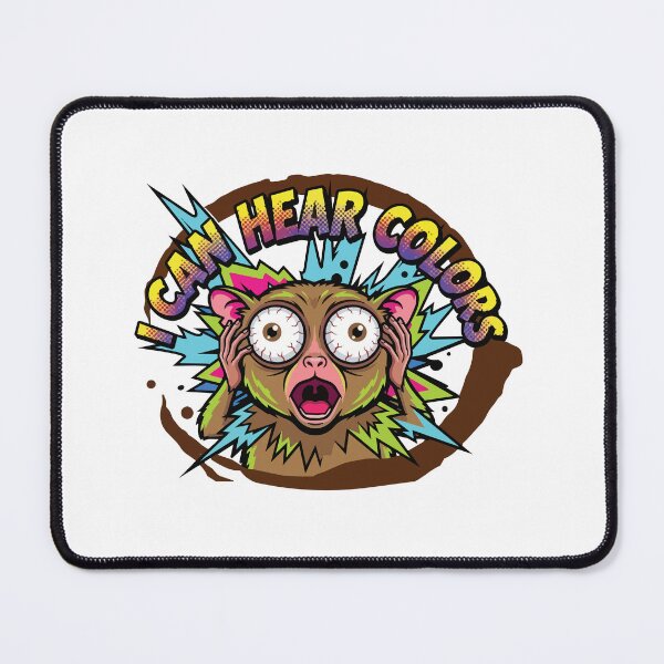 Item preview, I Can Hear Colors Tarsier Pop Art Coffee Meme designed and sold by Arc2020.