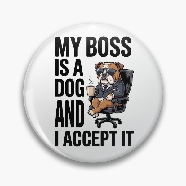 Item preview, Funny Bulldog Boss Shirt - My Boss Is A Dog And I Accept It Office Worker Graphic Tee designed and sold by BobaTeeStore.
