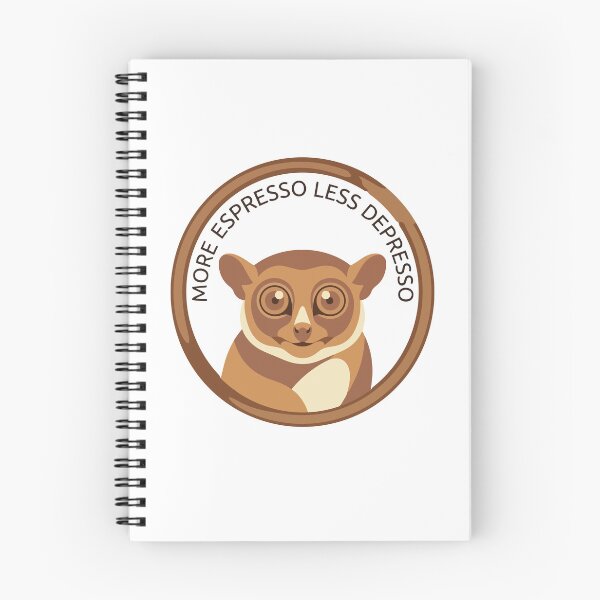 Item preview, More Espresso Less Depresso Tarsier Minimalist Coffee designed and sold by Arc2020.
