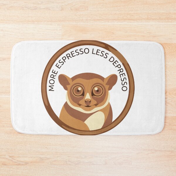 Item preview, More Espresso Less Depresso Tarsier Minimalist Coffee designed and sold by Arc2020.