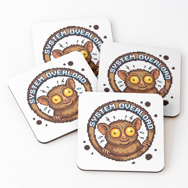 Item preview, System Overload Tarsier Retro Pixel Art Coffee designed and sold by Arc2020.