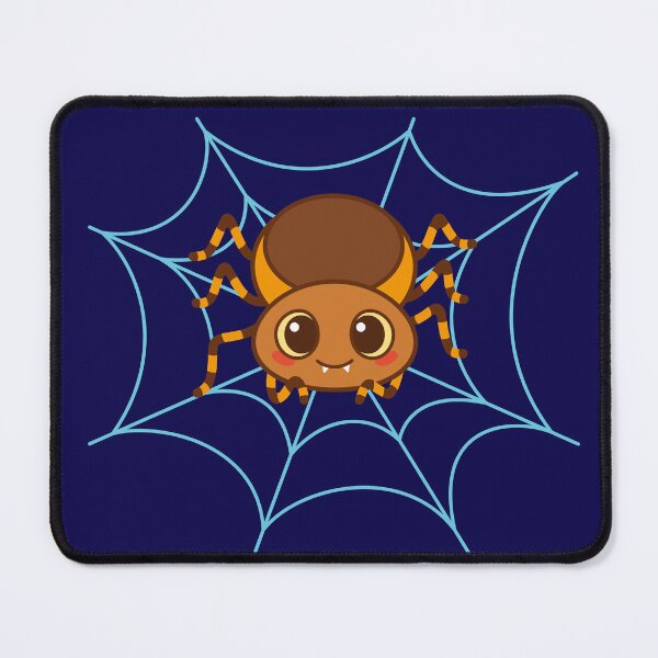 Item preview, Cute Kawaii Spider in Web Halloween Illustration designed and sold by SolutionsArt.