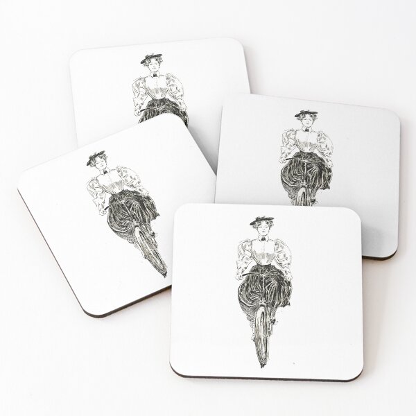 Item preview, Gibson Girl Vintage Illustration Cyclist for Classic Art Lovers designed and sold by RickE.