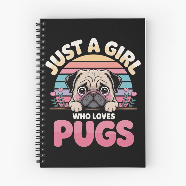 Item preview, JUST A GIRL WHO LOVES PUGS designed and sold by 123ks.