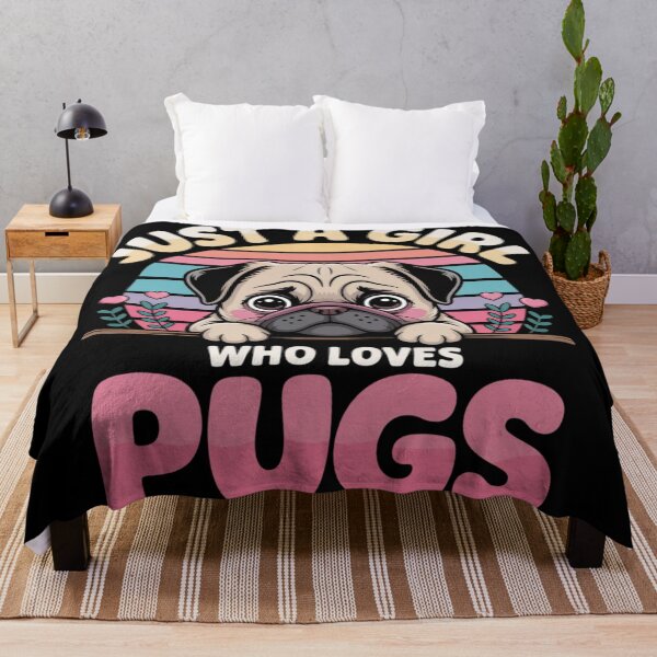 Item preview, JUST A GIRL WHO LOVES PUGS designed and sold by 123ks.