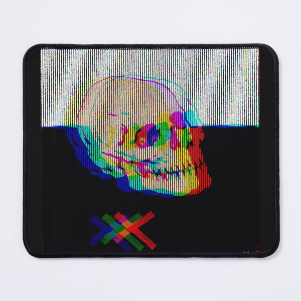 Item preview, Rainbow Glitch Skull with Colorful X designed and sold by MikZviagin.