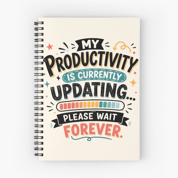 Artikelvorschau, Mein Produktivitäts-Update: Lustiger Spruch-Sticker | Niedliche Produktivitäts-Humor-Typografie entworfen und verkauft von MCV-Designs.