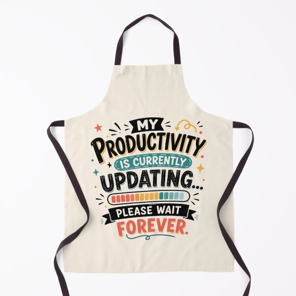 Item preview, My Productivity Is Currently Updating Funny Quote Sticker | Cute Productivity Humor Typography designed and sold by MCV-Designs.