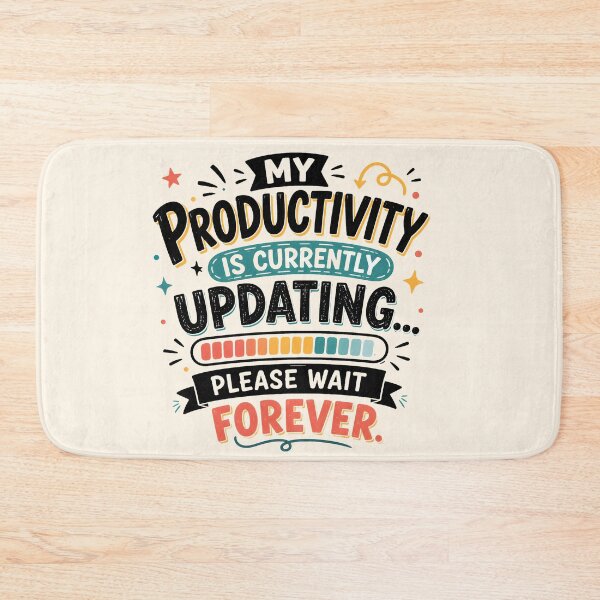 Item preview, My Productivity Is Currently Updating Funny Quote Sticker | Cute Productivity Humor Typography designed and sold by MCV-Designs.
