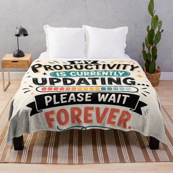 Item preview, My Productivity Is Currently Updating Funny Quote Sticker | Cute Productivity Humor Typography designed and sold by MCV-Designs.