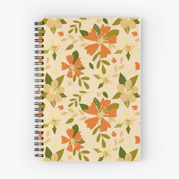 Artikelvorschau, Retro Floral Pattern | Orange & Olive entworfen und verkauft von 7oaksArt.