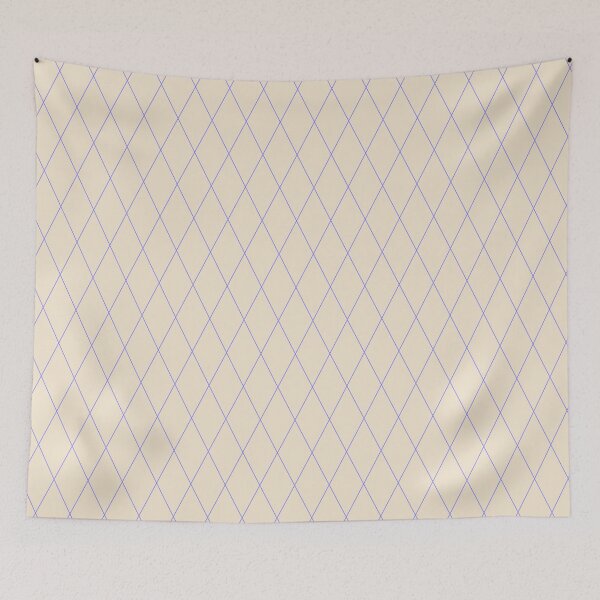 Item preview, Diamond Lines Blue on Beige designed and sold by Art in My Loft.