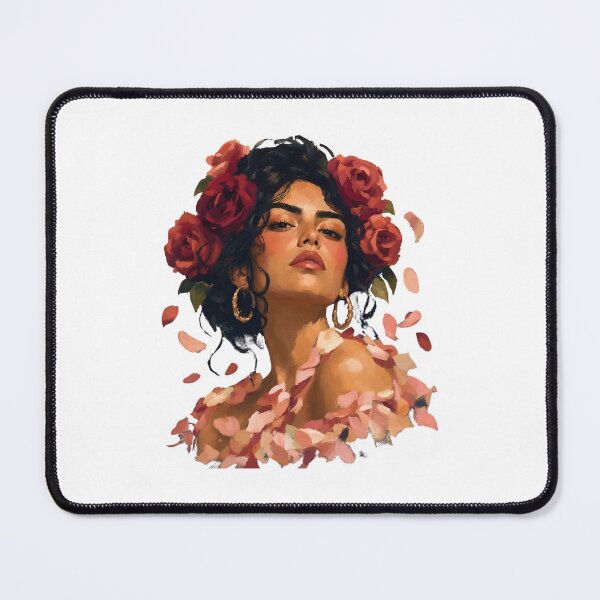 Item preview, Floral Muse | Elegant Woman Portrait with Roses designed and sold by Tanayagya.