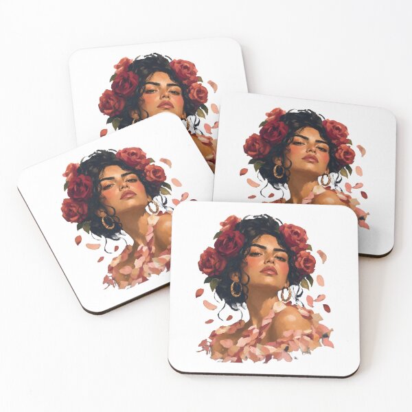 Item preview, Floral Muse | Elegant Woman Portrait with Roses designed and sold by Tanayagya.