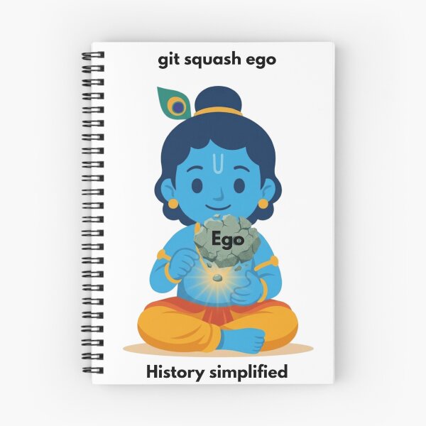 Item preview, git squash ego | Git Developer Sticker | Tech Humor designed and sold by BhaktiByte.