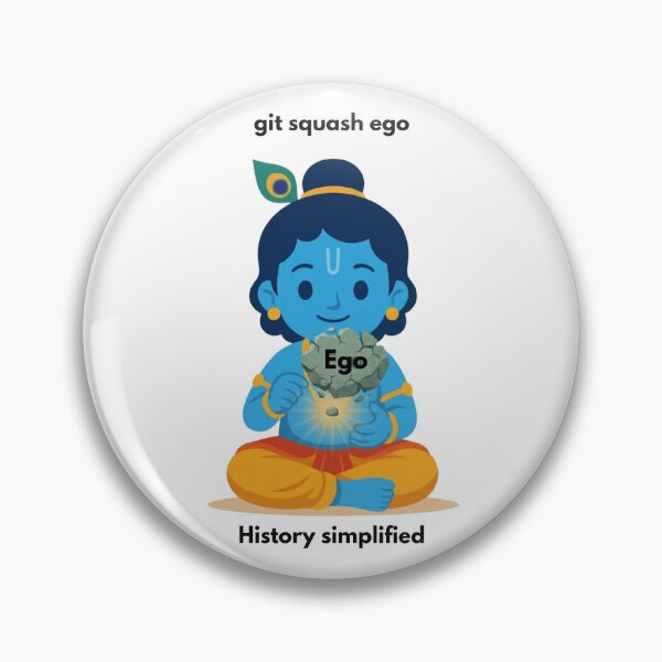 Item preview, git squash ego | Git Developer Sticker | Tech Humor designed and sold by BhaktiByte.