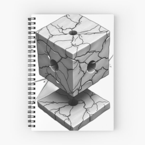 Item preview, Cracked Stone Cube Wall Art | Abstract Geometric Decor designed and sold by Qubivibe.