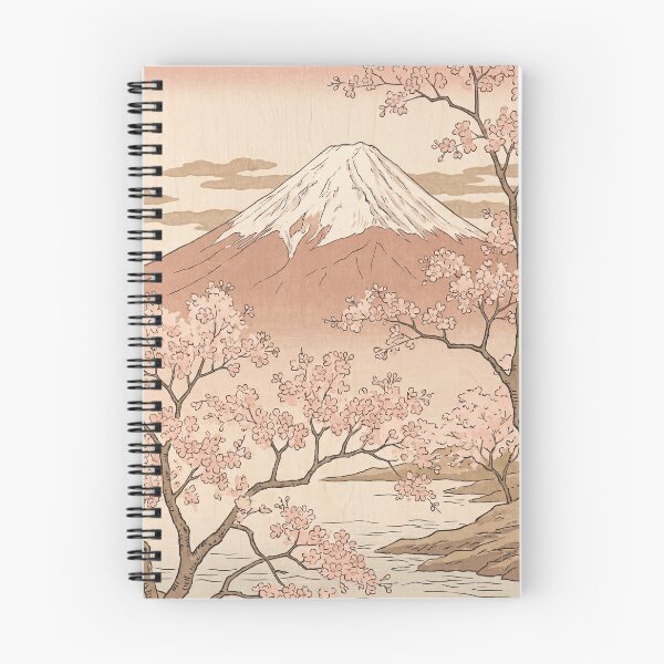 Item preview, Snow Capped Mount Fuji Behind Blossoming Cherry Trees designed and sold by Slow Horizon.