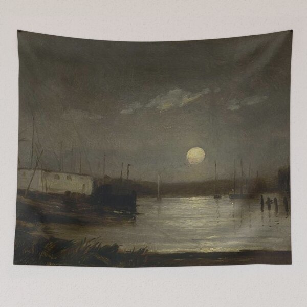 Item preview, Moon Over a Harbor designed and sold by SharonTheFirst.