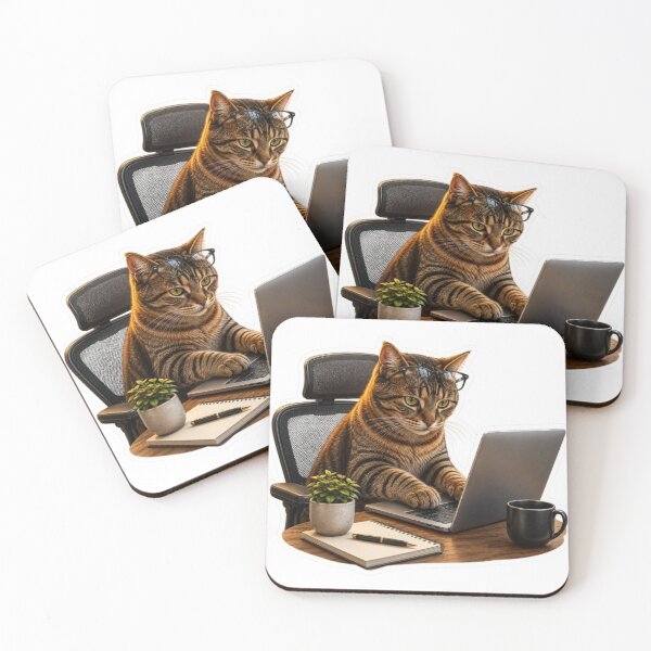 Item preview, Professional Cat Working on Laptop designed and sold by Snurly.