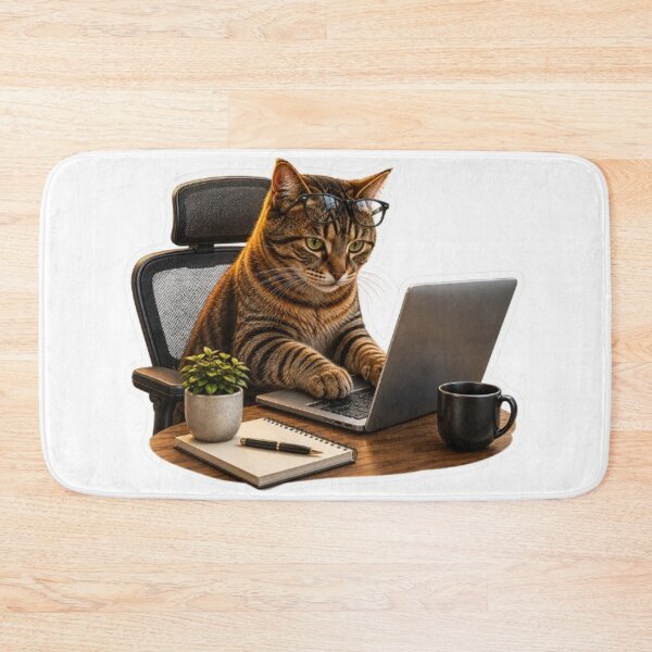 Item preview, Professional Cat Working on Laptop designed and sold by Snurly.