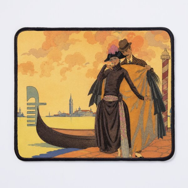 Item preview, Elle & Lui by George Barbier - Art Deco Fashion Print Style Elegant Venetian Couple for Vintage Art Lovers designed and sold by RickE.