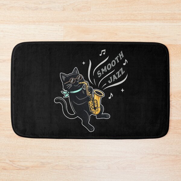 Item preview, Jazz Cat Retro Cartoon Saxophone Player Funny Gift For Music Lovers designed and sold by roarsomethings.