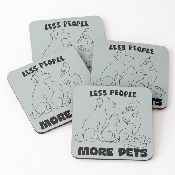 Item preview, LESS PEOPLE - MORE PETS designed and sold by ActOutTees.