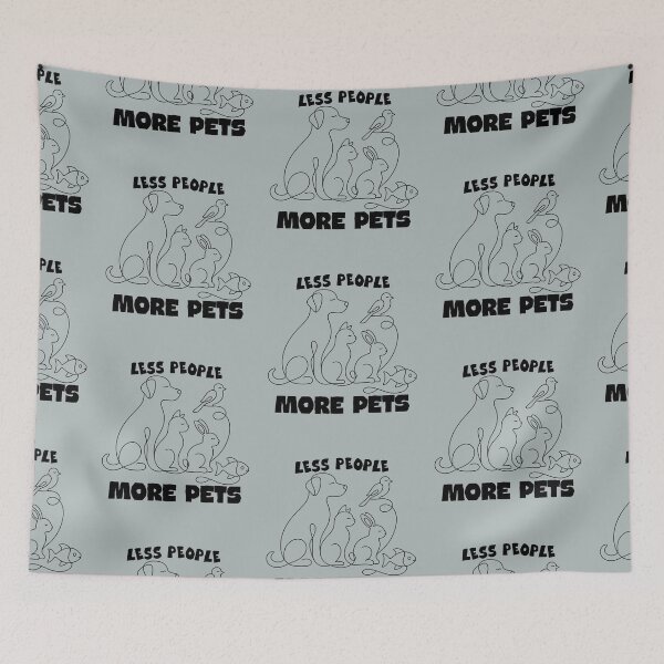 Item preview, LESS PEOPLE - MORE PETS designed and sold by ActOutTees.