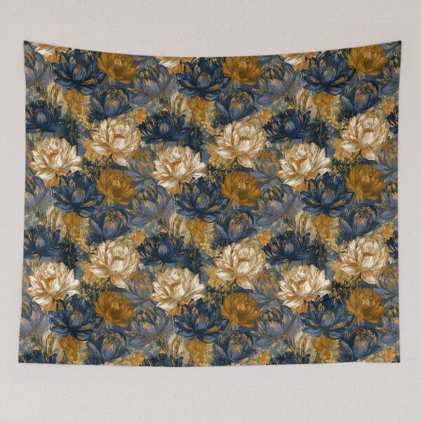 Item preview, Edgy Lotus Floral  - Birthday Flower Pattern - Unique Gifts designed and sold by RoyalStarsPatts.