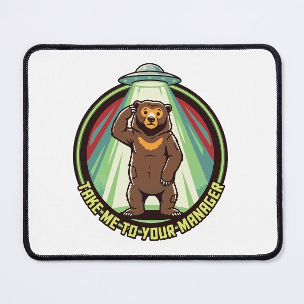 Item preview, Take Me To Your Manager Alien Abduction Sun Bear designed and sold by Arc2020.