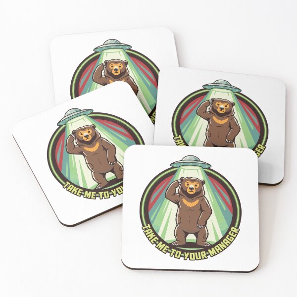 Item preview, Take Me To Your Manager Alien Abduction Sun Bear designed and sold by Arc2020.