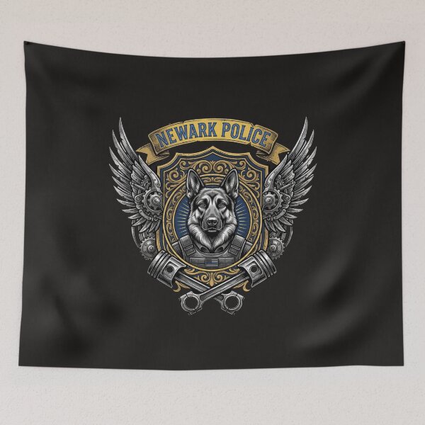 Item preview, Newark Police K9 Badge T-Shirt, Police Officer Gift, Strong Law Enforcement Graphic Tee designed and sold by pawsome purrfect.
