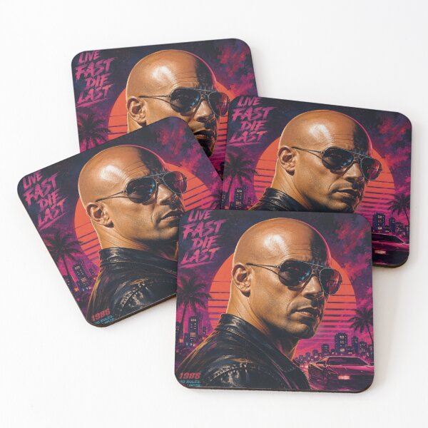 Item preview, Retro 80s Synthwave Bald Hero Canvas Print | Neon Action Movie Wall Art designed and sold by nouhaZN.