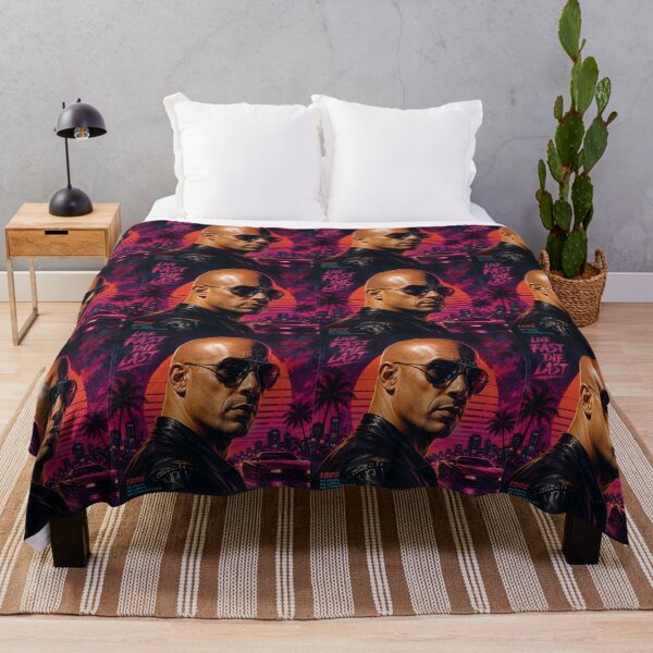 Item preview, Retro 80s Synthwave Bald Hero Canvas Print | Neon Action Movie Wall Art designed and sold by nouhaZN.