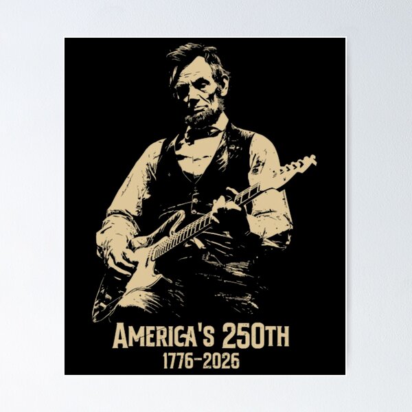 Item preview, Abraham Lincoln tocando la guitarra designed and sold by ankhangdesigner.