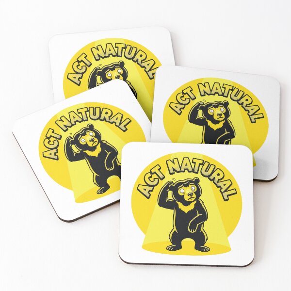 Item preview, Act Natural Funny Spotlight Sun Bear Pop Art designed and sold by Arc2020.