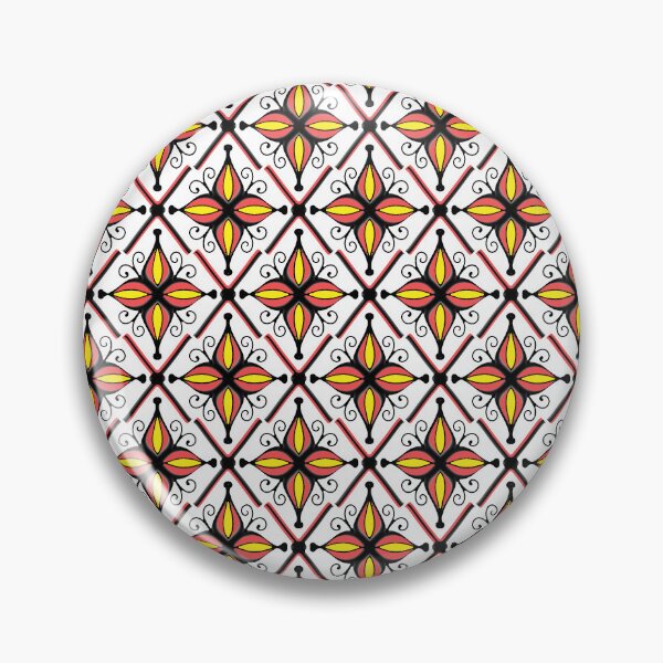 Item preview, Intricate Diamond Floral Tessellation Pattern in Yellow and Orange designed and sold by Sasitee.