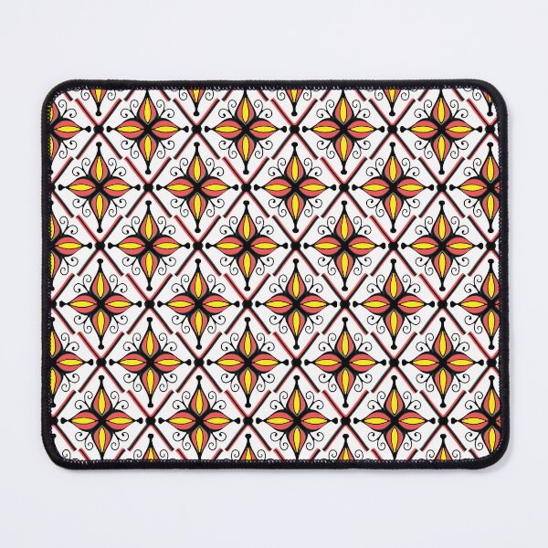 Item preview, Intricate Diamond Floral Tessellation Pattern in Yellow and Orange designed and sold by Sasitee.